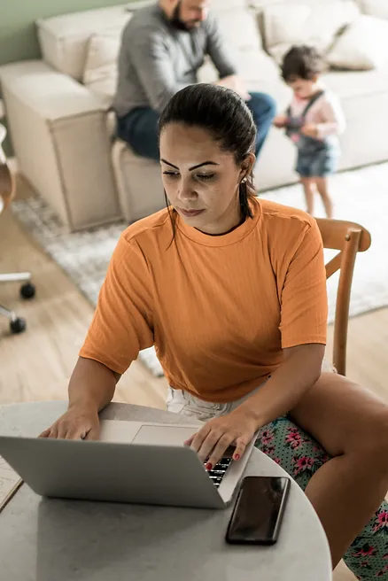 Community health worker using digital care coordination tool to document patient records.