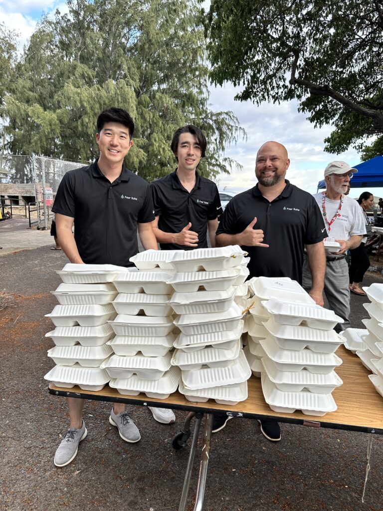 Members of Pear Suite's Pear Care Provider Network distributed meals to those impacted by Maui's fires in 2023. 